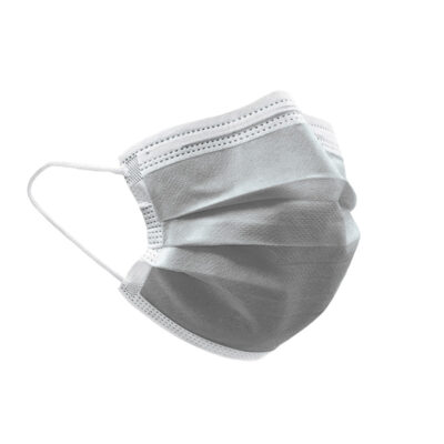 Barbijo Tricapa SMS Con Clip Nasal Gris