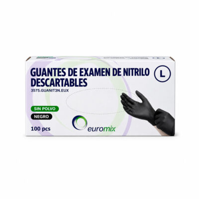 Guantes Nitrilo Negros caja de100U Euromix