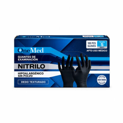 Guantes Nitrilo Negros caja de100U One Med