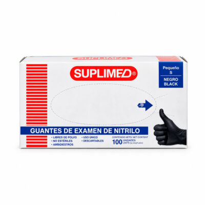 Guantes Nitrilo Negros caja 100U Suplimed