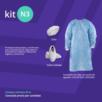 Kit Camisolin SMS 25 Gr. + Cofia + Cubrecalzado