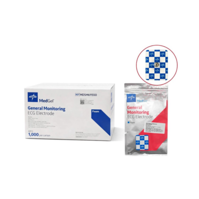 Electrodos adhesivos descartables para monitoreo y electrocardiograma caja x 1000u