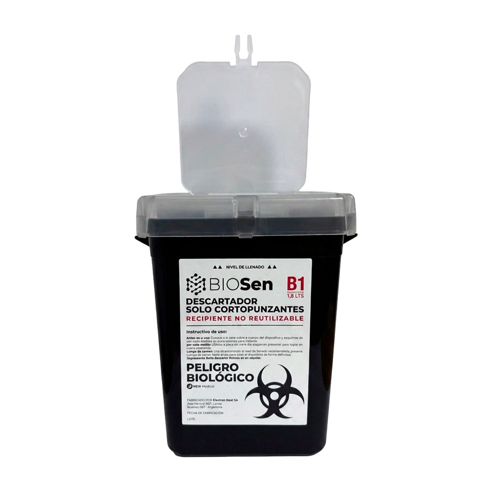 Descartador de Agujas Cortopunzantes 1,8 Litros - Excelent E2